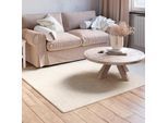 Wollteppich "Isra", beige (creme), B:150cm H:1,5mm L:80cm, Wolle, MYFLAIR MÖBEL & ACCESSOIRES, Teppiche, Kurzflor, Handweb Teppich, meliert, reine Wolle, handgewebt