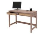 Schreibtisch MCW-O36, Bürotisch Laptoptisch Arbeitstisch, Schublade 78x110x60cm Holz ~ helltaupe