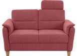 2-Sitzer HOME AFFAIRE "Palmera, B: 149 cm", lila (chianti), B:149cm H:89cm T:89cm, 100% Polyester;Struktur (100% Polyester);Luxus-Microfaser in Lederoptik (100% Polyester), Sofas, mit Federkern