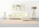 Ecksofa SIT & MORE "Cabrio L-Form, B: 274 cm, mit Sitztiefen-, Arm- & Kopfteilverstellung", weiß (altweiß), B:274cm H:87cm T:230cm, Sofas, Ecksofa, 3 Nierenkissen, Federkern, optional Bettfunktion und Stauraum