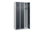 C+P Spind Basis PLUS, 3 Abteile, 1850x900x500mm, 7035/7016 ; C + P Möbelsysteme (088055-30|S10004)