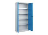 C+P Werkstattschrank Basis PLUS, 1950x930x400mm, 7035/5012 ; C + P Möbelsysteme (0130287-300|S10001)