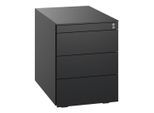 C+P Stahl-Rollcontainer, 563x430x581mm, 9005/9005 ; C + P Möbelsysteme (054510-000-102|)