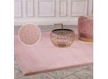 Hochflor-Teppich CARPET CITY "TOPIA 400", pink, B:120cm H:21mm L:170cm, Polyester, Teppiche, Hochflor-Teppich, Kunstfell-Teppich mit Kaninchenfell-Optik, Haptik, Schlafzimmer