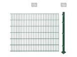 Doppelstabmattenzaun ARVOTEC "ESSENTIAL 123 zum Aufschrauben", grün (dunkelgrün), H:123cm, Kunststoff, Stahl, Zaunelemente, Zaunhöhe 123 cm, Zaunlänge 2 - 60 m