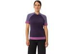 Funktionsshirt VAUDE "WOMEN'S ALTISSIMO Q-ZIP SHIRT", Gr. 42, lila (eggplant), Obermaterial: 88% Polyester, 12% Wolle, sportlich, Shirts, Fahrradshirt
