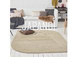 Teppich WECON HOME "Dodo", beige, B:140cm H:10mm L:200cm, Schurwolle, Teppiche, Teppich, Wollteppich, asymmetrisch, hochwertig, handgetuftet, robust, modern