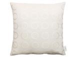 Dekokissen APELT "Toro" Gr. 1, beige (creme, kreise), B:45cm L:45cm, Kunstfaser, Polyester, Dekokissen_Sitzkissen_Kissenhüllen, Kissenhülle mit Füllung, 1 Stück