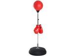 Homcom Boxsack, Kunststoff, Rot, 43L x 43B x 144H cm , 43x43 cm , Freizeit & Co, Sport & Fitness