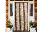 vidaXL Insektenschutz-Vorhang Beige und Hellbraun 90x220 cm Chenille