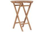 vidaXL Gartentisch Klappbar 60 cm Massivholz Teak