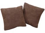 Sofakissen HOME AFFAIRE "Palmera, B: 45 cm", braun (nussbaumfarben), B:45cm H:45cm T:15cm, Obermaterial: 100% Polyester, Polsterauflagen, Sofakissen, Set: 2 Stück, passend zur Serie