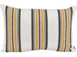 Dekokissen H.O.C.K. "Sera Duo", beige, mais, schwarz, gestreift, B:60cm H:10cm L:40cm, Obermaterial: 89% Polyester, 11% Baumwolle. Füllung: 100% Polyester, Dekokissen_Sitzkissen_Kissenhüllen, Streifenkissen inkl. Füllung, 60x40cm, Sofakissen, gestreift