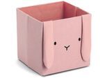 Aufbewahrungsbox ZELLER PRESENT "Hase", Musselin", altrosa, B:28cm H:28cm T:28cm, Baumwolle, Polyester, Aufbewahrungsboxen, Aufbewahrungsbox, Tiermotiv, kinderfreundlich, faltbar