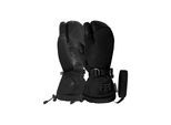 Fäustlinge REUSCH "Yuna Down R-TEX XT Lobster", Damen, Gr. 7.5, schwarz, 68% Polyester, 30% Rindsleder, unifarben, Handschuhe Fäustlinge, mit wasserdichter, atmungsaktiver Funktion