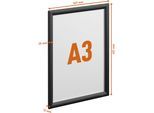 DURABLE Klapprahmen Aluminium, Format A3, schwarz