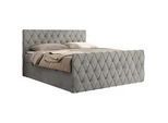 MKS Boxbett Miren DUO 180/200 - Hellgrau Velvet - H3 , Textil , H3 , 7-Zonen , Rechteckig , 180x200 cm , Oeko-Tex® , Schlafzimmer, Betten, Boxspringbetten