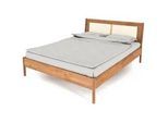 byoak Bett MIT Rattankopfteil INA 160x210 Wildeiche , Holz , Kerneiche , 160x210 cm , Schlafzimmer, Betten