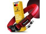 Tierhood Leuchtehalsband LED Halsband rot M