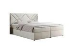 Boxbett Neomi 120/200 - Beige Velvet - H4 - Visco , Textil , H4 , 7-Zonen , Rechteckig , 120x200 cm , Oeko-Tex® , Schlafzimmer, Betten, Boxspringbetten
