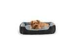 Lionto Hundebett mit Wendekissen grau/ schwarz L