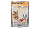 PREMIERE Meat Menu Nassfutter Kitten Rind und Geflügelkomposition 48x85 g