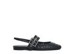 Slingback Flat Laserata Pelle Nera - Gr. 37 (EU) - in Schwarz