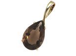 Kettenanhänger JOBO "Anhänger Tropfen", gold (gelbgold 333), Schmuckanhänger, Damen, Gelbgold 333, Kettenanhänger, 333 Gold mit Rauchquarz