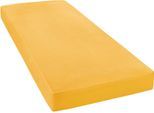 Spannbettlaken JANINE "MAKO-FEINJERSEY 5007", gelb (sonnengelb), L:200cm, Mako-Jersey, Obermaterial: 100% Baumwolle, Bettlaken, Spannbettlaken, aus 100% Baumwolle, für Matratzen bis 26 cm Höhe
