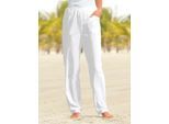 Schlupfhose CLASSIC BASICS, Damen, Gr. 24, Kurzgrößen, weiß, 100% Baumwolle, unifarben, lang, Hosen Schlupfhose