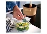 Mepal Frischhaltedose , Transparent , Kunststoff, Glas , 0,45 l , rechteckig , 13.9x9.9x7 cm , lebensmittelecht, auslaufsicher, mikrowellengeeignet, stapelbar, Deckel mit Sichtfenster , Küchenzubehör, Vorratsbehälter, Frischhaltedosen