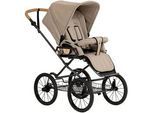 Naturkind Kinderwagen , Sandfarben , Textil , 62x110x110 cm , EN 1888 , Feststellbremse, Federung, kugelgelagerte Räder, Verdeckung abnehmbar, 5-Punkte-Gurt, für Babyschale geeignet, Sitz umsetzbar, abnehmbarer Schutzbügel , Baby on Tour, Kinderwagen, Kombikinderwagen