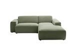 Pure Home Lifestyle Ecksofa , Olivgrün , Textil , Ottomane rechts, L-Form , 230x189 cm , Goldenes M, Oeko-Tex® Standard 100, DGM-Klimapakt, DGM-Emissionslabel , Typenauswahl, Lederauswahl, Stoffauswahl, seitenverkehrt erhältlich, Hocker erhältlich, Rücken echt , Wohnzimmer, Sofas & Couches, Wohnlandschaften, Ecksofas