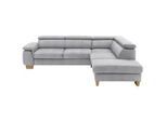 Beldomo System Ecksofa , Hellgrau , Textil , Buche , massiv , Ottomane rechts, L-Form , 273x226 cm , Typenauswahl, Bettkasten erhältlich, Fußauswahl, Stoffauswahl, seitenverkehrt erhältlich, Bettfunktion erhältlich, Hocker erhältlich, Rückenfutter, individuell planbar , Wohnzimmer, Sofas & Couches, Wohnlandschaften, Ecksofas