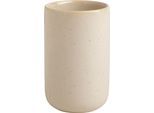 Zahnputzbecher MÖVE "Aura", creme, H:12cm Ø:7,5cm, Keramik, Zahnputzbecher