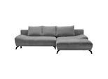 Hom`in Ecksofa , Grau, Dunkelgrau , Textil , Füllung: Schaumstoff , Ottomane rechts, L-Form , 290x182 cm , Stoffauswahl, seitenverkehrt erhältlich, Schlafen auf Sitzhöhe , Wohnzimmer, Sofas & Couches, Wohnlandschaften, Ecksofas mit Schlaffunktion