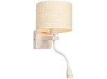 Wandleuchte , Creme, Weiß , Metall, Kunststoff , 22x44x18 cm , RoHS, Europäischer Sicherheitsstandard , Flexarm, einfach zu transportieren , Lampen & Leuchten, Leuchtenserien