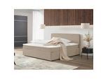 P & B Boxbett , Beige , Holz , H2 , Höhe ca. 17 cm , 180x200 cm , Schlafzimmer, Betten, Boxspringbetten