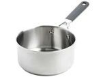 Kitchenaid Stielkasserolle , Silberfarben , Metall, Kunststoff , 1.3 l , PFAS-frei , Kochgeschirr, Töpfe, Kasserollen
