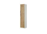 Aktenschrank mit Massivholzfront SOLIDLine ¦ weiß ¦ Maße (cm): B: 40 H: 198,2 T: 40.0