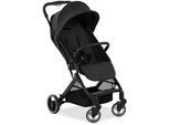Hauck Buggy , Schwarz , Metall , 81x51.5x105 cm , EN 1888 , Feststellbremse, Fußstütze abklappbar, Federung, 5-Punkte-Gurt, Griff in Lederoptik, Transportsicherung, mit Tragegriff, Einhand-Faltmechanismus, abnehmbarer Schutzbügel , Baby on Tour, Kinderwagen, Buggys