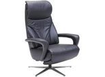 Dieter Knoll Relaxsessel , Schwarz , Leder , Echtleder , Longlife-Leder, Semi-Anilinleder , 75x112x88 cm , Goldenes M , Fußauswahl, Lederauswahl, Stoffauswahl, erweiterbar (Typenauswahl) , Wohnzimmer, Sessel, Relaxsessel