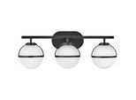 Elstead Lighting Badezimmer-Wandleuchte , Schwarz , Metall, Glas , 60.0x23x19.3 cm , Grüner Punkt, RoHS , Lampen & Leuchten, Innenbeleuchtung, Wandleuchten
