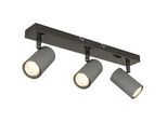 Globo Strahler , Grau, Schwarzchrom , Metall , rechteckig , 10x12x41 cm , Ce , verstellbare Spotlights , Lampen & Leuchten, Leuchtenserien