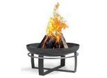 Xxxl Feuerschale , Schwarz , Metall , rund , 36 cm , Tragegriffe , Gartenmöbel, Feuerschalen & Feuerkörbe