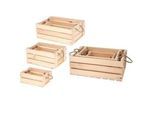 Xxxl Kistenset , Naturfarben , Holz , 3-teilig , 43x16x29 cm , Fsc , Tragegriff , Ordnen & Aufbewahren, Deko-& Aufbewahrungsboxen, Holzkisten
