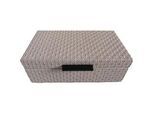 Ambia Home Dekobox , Creme , Leder, Holzwerkstoff , Lederlook , Color-Finish-Leder , Uni , 0 Fächer , 16x9.5x29 cm , Deckel, Deckel aufklappbar, handgemacht , Ordnen & Aufbewahren, Dekoboxen & Aufbewahrungsboxen, Dekoboxen