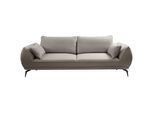 Mid.you 3-Sitzer-Sofa , Hellbraun , Textil , Füllung: Schaumstoff,Silikon , 249x86x118 cm , Stoffauswahl , Wohnzimmer, Sofas & Couches, Sofas, Textilsofas