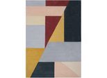 Wollteppich FLAIR RUGS "Alwyn", bunt, B:120cm H:10mm L:170cm, Wolle, Teppiche, Wolle, Teppich, Wohnzimmer, Schlafzimmer, Esszimmer