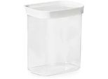 Emsa Frischhaltedose , Weiß , Kunststoff , 1.6 l , rechteckig , 9.9x17.5x16.0 cm , lebensmittelecht, luftdichter Verschluss, auslaufsicher, stapelbar , Küchenzubehör, Vorratsbehälter, Frischhaltedosen